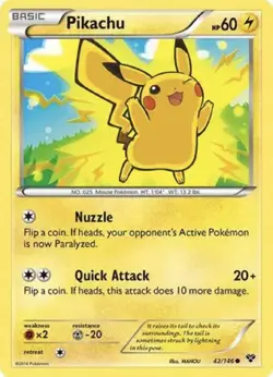 Pikachu 42/146 Holo Factory Sealed Lego Movie Promo Cards 2 card - Image 1