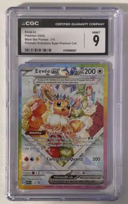Pokemon Eevee ex CGC 9 174 Sv: Scarlet & Violet Promo Holo Basic EX Card - Image 1
