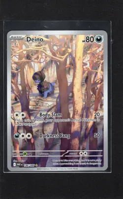 Deino Holo Illustration Rare 2025 Pokemon TCG S&V White Flare Card 146/086 NM - Image 1
