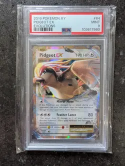 Pokemon Pidgeot EX 64/108 - PSA Mint 9 - XY Evolutions Full Art Rare Card - Image 1