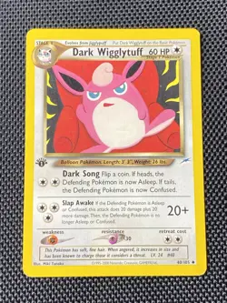Pokemon Card - Dark Wigglytuff Neo Destiny 40/105 Uncommon 1st Edition LP+ - Image 1