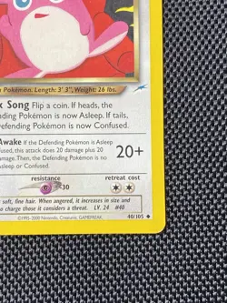 Pokemon Card - Dark Wigglytuff Neo Destiny 40/105 Uncommon 1st Edition LP+ - Image 4