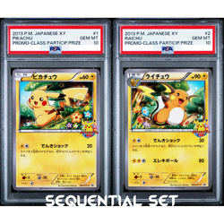 PSA 10 Pikachu Raichu 001/ XY-P 002/XY-P Sequential Set Pokemon Card Japan D078 - Image 1
