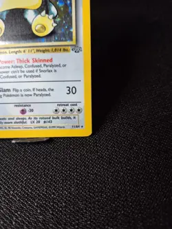 Pokemon TCG Snorlax Holo Rare Card 11/64 Jungle Unlimited LP/VLP - Image 5