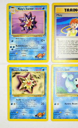 Misty's Lot (4) - NM* Vintage Gym Hero WOTC Pokemon Card - Starmie, Staryu, Seel - Image 3