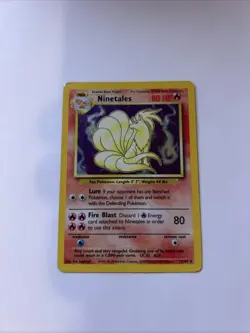 Ninetales Holo Unlimited Rare Pokemon TCG Card 12/102 Base Set - Image 1