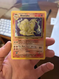 Ninetales Holo Unlimited Rare Pokemon TCG Card 12/102 Base Set - Image 3