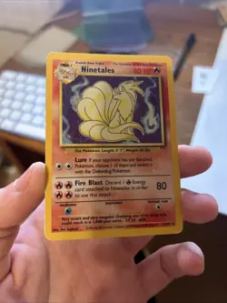 Ninetales Holo Unlimited Rare Pokemon TCG Card 12/102 Base Set - Image 4