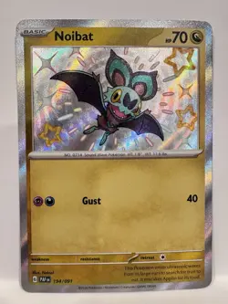 Pokemon Noibat Holo Card 194/091 Basic HP 70 Gust Attack - Image 1