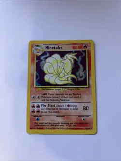 Pokemon TCG Ninetales Base Set Holo Unlimited Rare Card 12/102 - Image 1