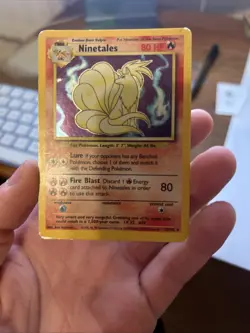 Pokemon TCG Ninetales Base Set Holo Unlimited Rare Card 12/102 - Image 3