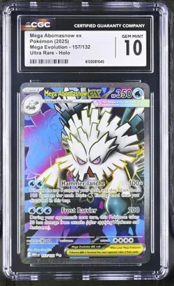 Mega Abomasnow EX *CGC 10* Ultra Rare *Mega Evolution* #157 *2025* Pokemon - Image 1