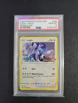 2020 Pokemon SWSH BSP - Vivid Voltage Prerelease - LUGIA Holo 69 PSA 10 - Image 1