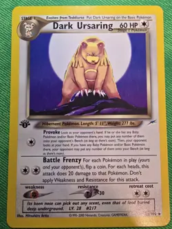2002 POKEMON TCG NEO DESTINY 21/105 DARK URASARING 1ST EDITION RARE - Image 1