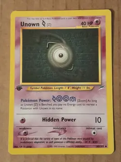 Pokemon Unown Z 60/105 1st Edition NEO Destiny LP See Pictures - Image 1