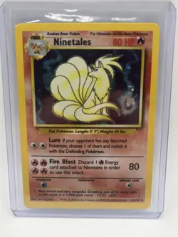 Ninetales 012/102 1999 Pokemon Base Set Holo MP - Image 1