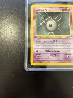 Pokemon 2002 Unown W Neo Destiny 1st Edition NON Holo Rare #29 CGC 9 Mint - Image 3