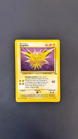 Pokemon TCG Zapdos Fossil Set 15/62 Holo Rare HP - Image 1