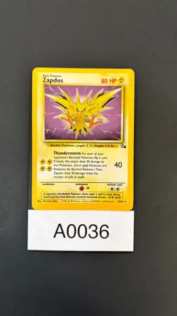 Pokemon TCG Zapdos Fossil Set 15/62 Holo Rare HP - Image 3