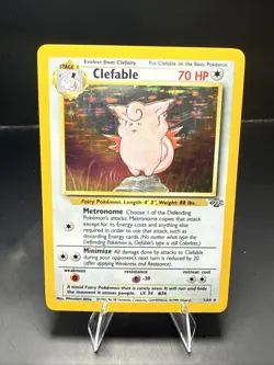 Pokemon TCG Clefable Jungle 1/64 Holo Unlimited Holo Rare LP - Image 1