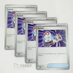 Switch 130/132 x4 Playset 4x Pokemon TCG ME01 Mega Evolution MEG - Image 1