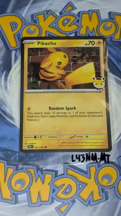 Pikachu 051/162 2026 Pokemon Day Promo Cosmos Swirl Holo Pokemon Tcg Nm-Mt - Image 2