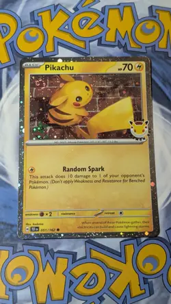 Pikachu 051/162 2026 Pokemon Day Promo Cosmos Swirl Holo Pokemon Tcg Nm-Mt - Image 3