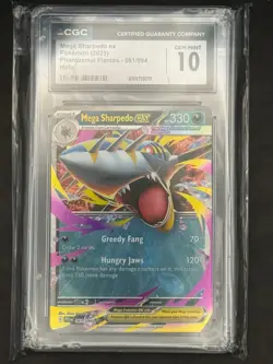 Mega Sharpedo EX PFL061/94 Phantasmal Flames 2025 Pokemon ENG CGC 10 - Image 1