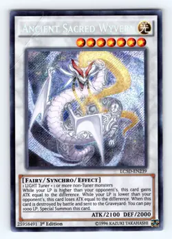 Yugioh Ancient Sacred Wyvern LC5D-EN239 Secret Rare - HP 💎 - Image 1