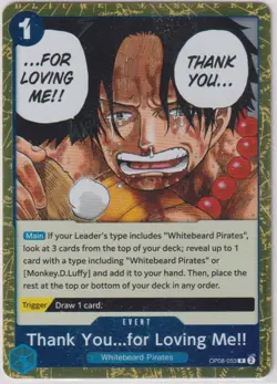 One Piece CCG: Two Legends - Thank You…for Loving Me!! (Foil Rare OP08-053) - Image 1