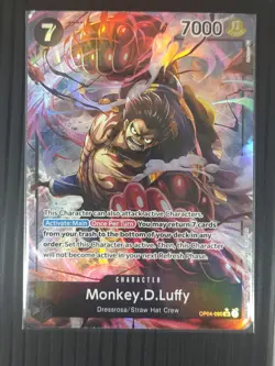 Monkey.D.Luffy OP04-090 (Gear 4) Alt Art Character English One Piece TCG NM - Image 1