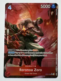 One Piece CCG Roronoa Zoro ST21-015 Starter Deck EX: Gear 5 Alt Art English NM - Image 1