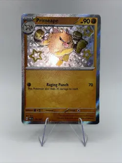 Pokemon TCG Primeape Card S&V Paldean Fates Shiny Holo Rare 170/091 - Image 1