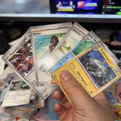 Pokemon Miscut Error Lot Of 5 Cards Alignment Dot / Offcenter / Miscut - Image 1