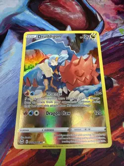 Pokemon TCG Druddigon Silver Tempest Full Art Ultra Rare Holo Card TG09/TG30 - Image 1