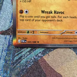 Pokemon Tyrantrum POR 045/088 Stage 2 Holo Rare Dinosaur 180 HP 160 ATK Card - Image 3