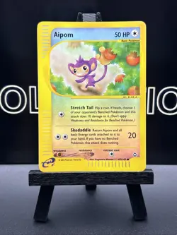 Pokemon TCG Card - Aipom 67/147 Aquapolis Reverse Holo Common Vintage E-Reader - Image 2
