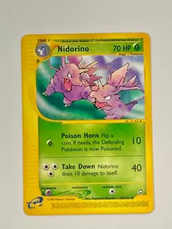 🇨🇦 Nidorino 55/147 2002 Aquapolis Pokemon Card TCG Vintage WOTC Uncommon NM - Image 1