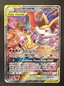 Charizard & Braixen GX SM230 Sun & Moon Black Star Promo - Pokemon Card - NM - Image 1