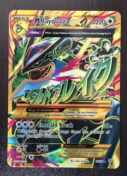 MEGA M RAYQUAZA EX Pokemon Card XY Ancient Origins - Shiny Full Art 98/98 - Image 1