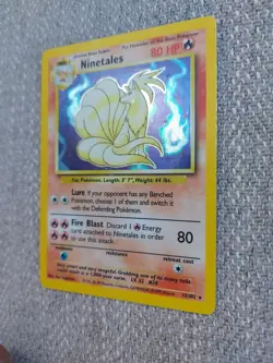 Pokemon TCG Ninetales Holo Rare Card Base Set 12/102 LP - Image 3