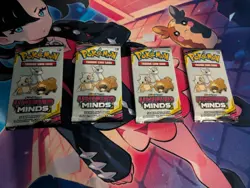 Pokemon - Lot Of 4 Sun and Moon Unified Minds 3 Card Sampling Booster Packs - Image 1