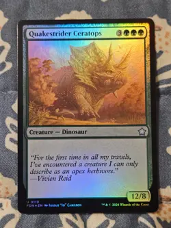 Quakestrider Ceratops FOIL FDN Foundations MTG Magic - Image 1