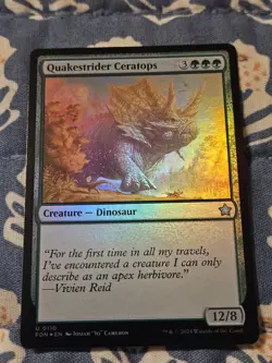 Quakestrider Ceratops FOIL FDN Foundations MTG Magic - Image 2