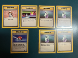 Pokemon Cards Bundle - BASE JUNGLE FOSSIL SET TRAINERS - 7 Cards - Used - Image 1