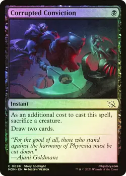 MTG FOIL Corrupted Conviction - March of the Machine #098 - Image 1