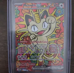Meowth EX SIR Full Art Holo Rare Pokemon TCG Card 121/088 Perfect Order - Image 1