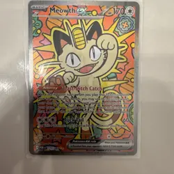 Pokemon Meowth EX Full Art Foil Card 121/088 170 HP Last-Ditch Catch - Image 1