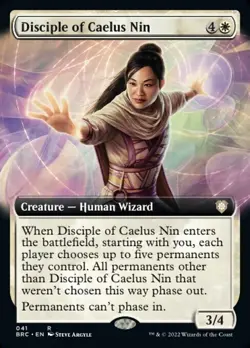Disciple of Caelus Nin x1 FOIL Extended Art Commander The Brothers' War NM MTG - Image 1