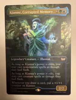 x1 Kianne, Corrupted Memory - Foil - Borderless M MTG Commander: Duskmourn: Hous - Image 1